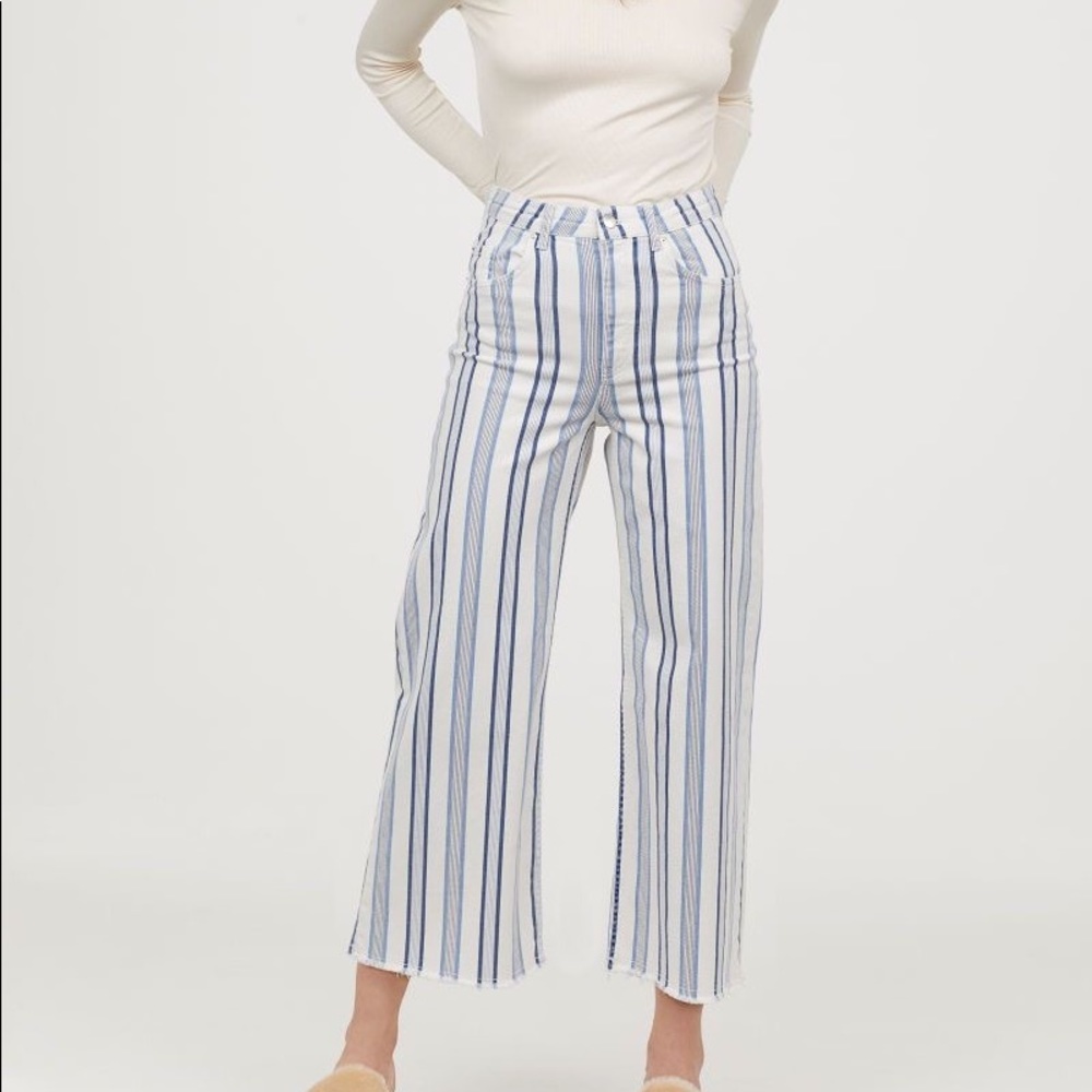 NWOT High Waist Striped Jeans